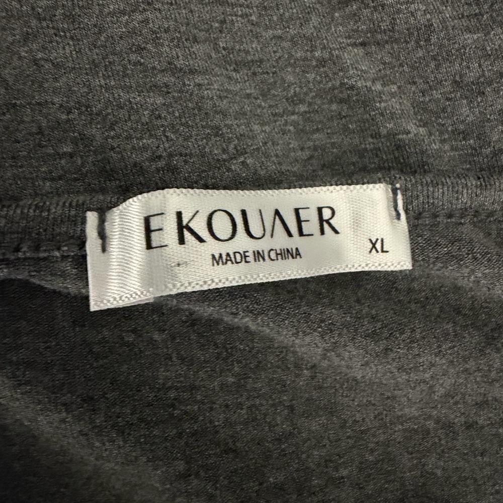 Ekouaer Women's Gray Long Sleeve Maternity & Lounge Pajama Set XL - Picture 8 of 8